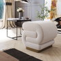 Atelier Del Sofa Puff Crema Ancho 40 cm Alto 42 cm Profundo 42 cm